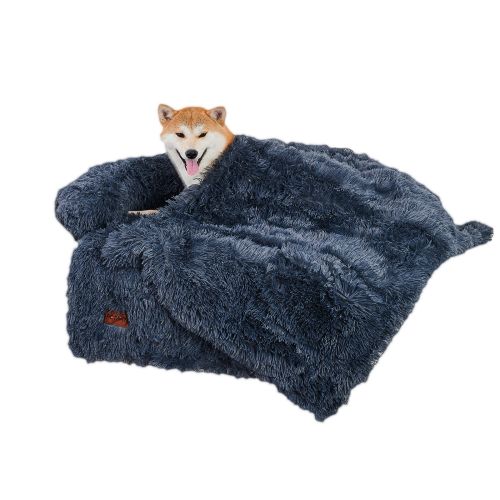 Dog Couch Bed Mat - Fluffy Plush Dog Sofa Bed With Blancket ,Pet Furniture Protector With Removable Washable Cover For Medium And Large Dogs, For