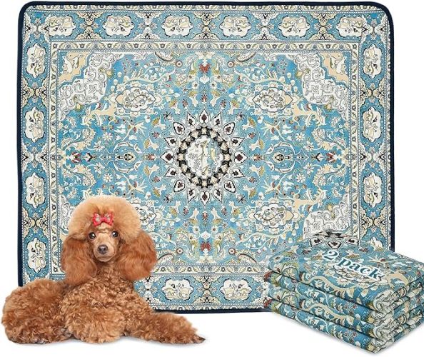Qeils Washable Pee Pads For Dogs, 2 Pack Reusable Puppy Pads Super Absorbent Leakproof Dog Training Pads, Non-Slip Potty Pads For Floor, Crate, C