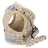 Pet Mesh Harness Dog Leash Set Reflective Chest Strap Adjustable Puppy Vest For Puppies Breeds Dogs Cats Walking Outdoor