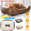petPet Dog Bed Soft Warm Fleece Puppy Cat Bed Dog Cozy Nest Sofa Bed Cushion Mat For S/M Dog