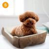 petPet Dog Bed Soft Warm Fleece Puppy Cat Bed Dog Cozy Nest Sofa Bed Cushion Mat For S/M Dog