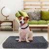 Dog Bed Soft Plush Cushion Cozy Warm Pet Crate Mat Dog Carpet Mattress with Long Plush for S/M Dogs