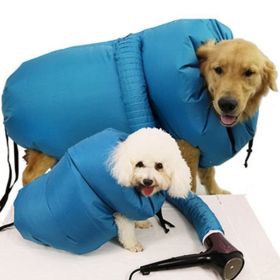 Dog Drying Coat; Pet Drying Bag Use With Dog Blower Grooming Drr; Portable Fast Easy Blower (size: M)